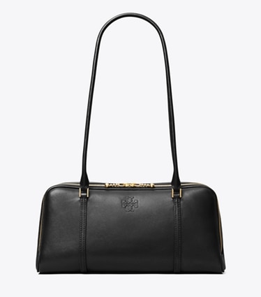Tory Burch designer satchels Small Marshmallow Satchel in Black front