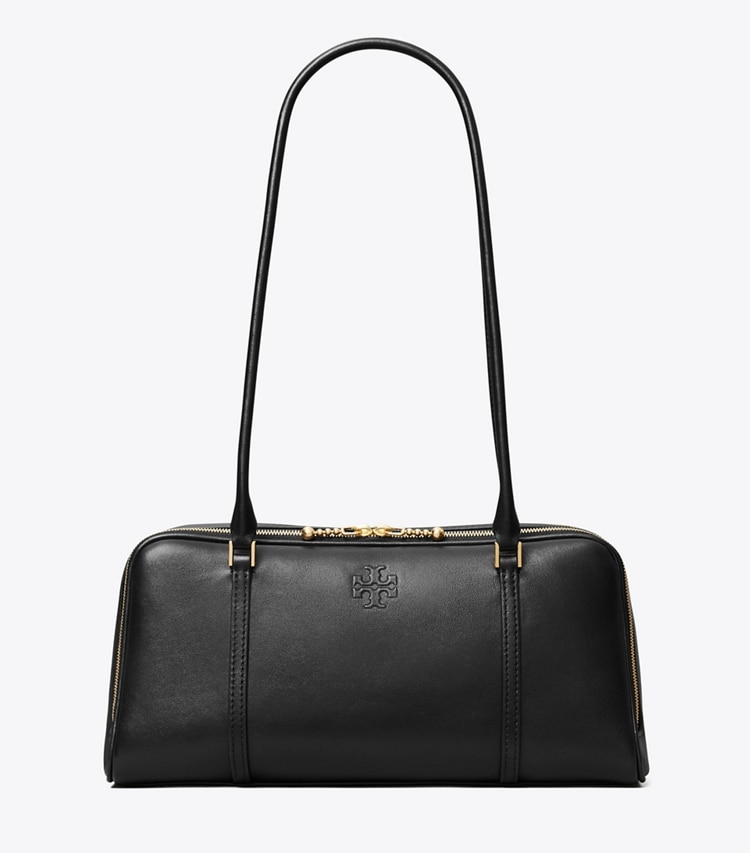 Tory Burch designer satchels Small Marshmallow Satchel in Black front