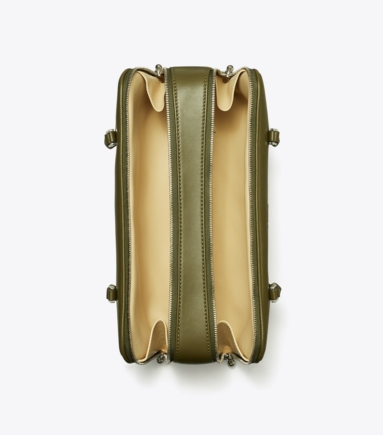 Tory Burch designer サッチェルバッグ マシュマロ スモール サッチェルバッグ in Leccio angle