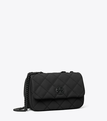 Tory Burch designer ショルダーバッグ マット スモール ショルダーバッグ in Black angle