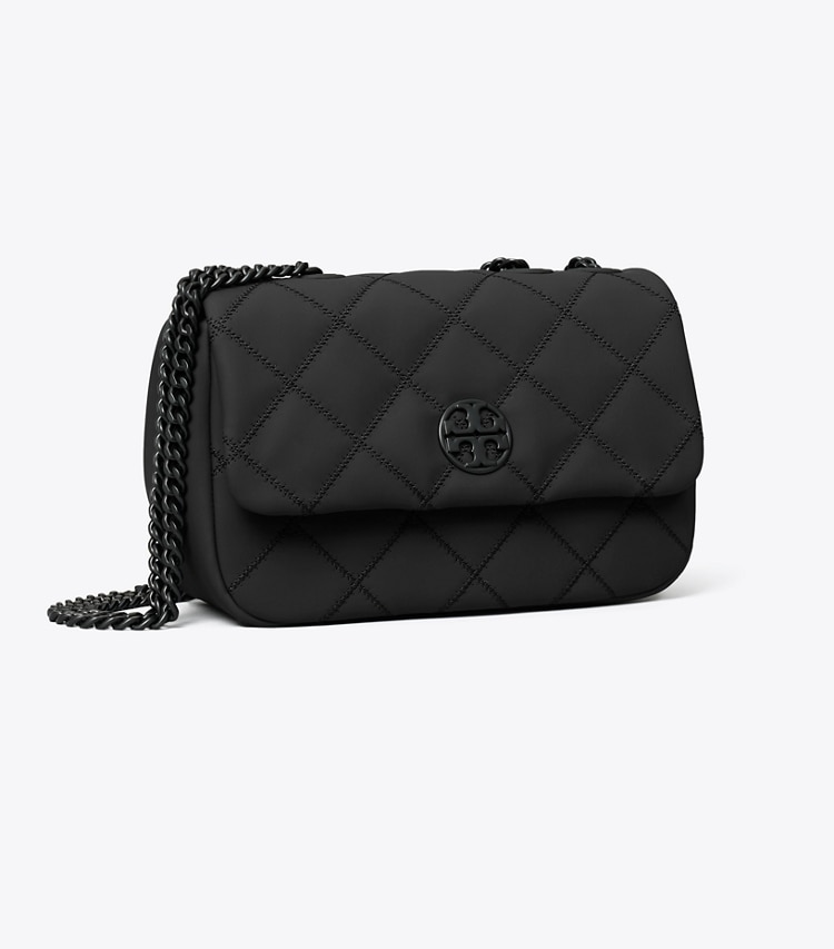 Tory Burch designer ショルダーバッグ マット スモール ショルダーバッグ in Black angle