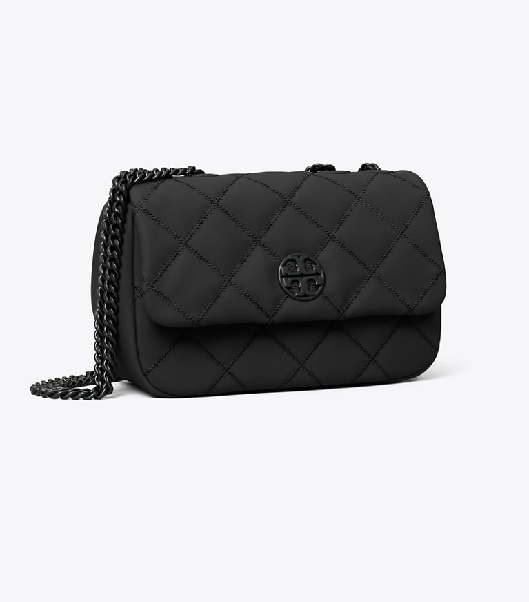 Tory Burch designer ショルダーバッグ マット スモール ショルダーバッグ in Black angle
