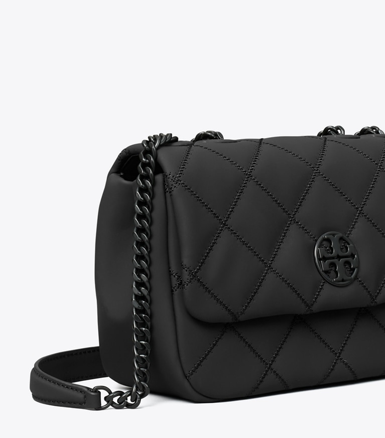 Tory Burch designer ショルダーバッグ マット スモール ショルダーバッグ in Black angle