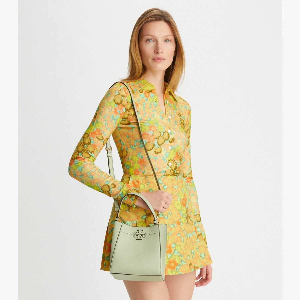 ★Tory Burch★Mcgraw Color-Block Small Bucket Bag Small McGraw Colorblock Bucket Bag: Women's Handbags