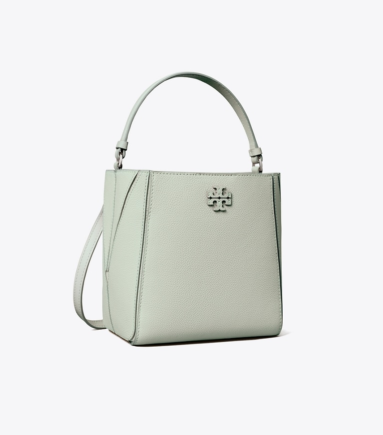 Tory Burch designer クロスボディバッグ マックグロー スモールバケットバッグ in Light Green angle