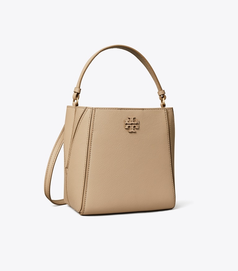 Tory Burch designer クロスボディバッグ マックグロー スモールバケットバッグ in Fresh Clay angle