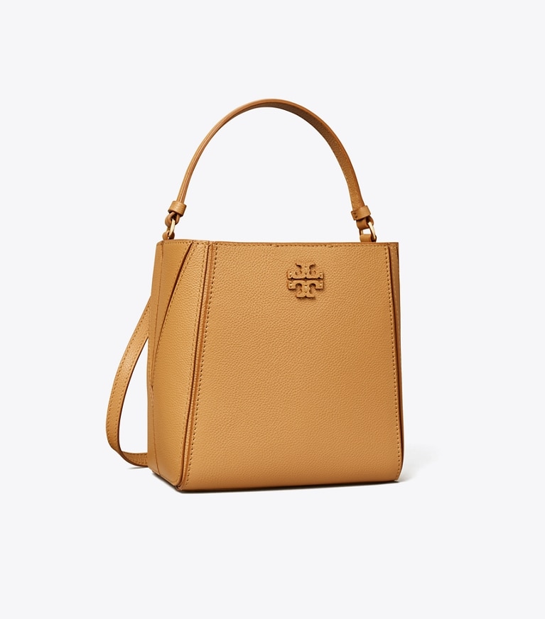 Tory Burch designer crossbody bags Small McGraw Bucket Bag in Tiramisu angle