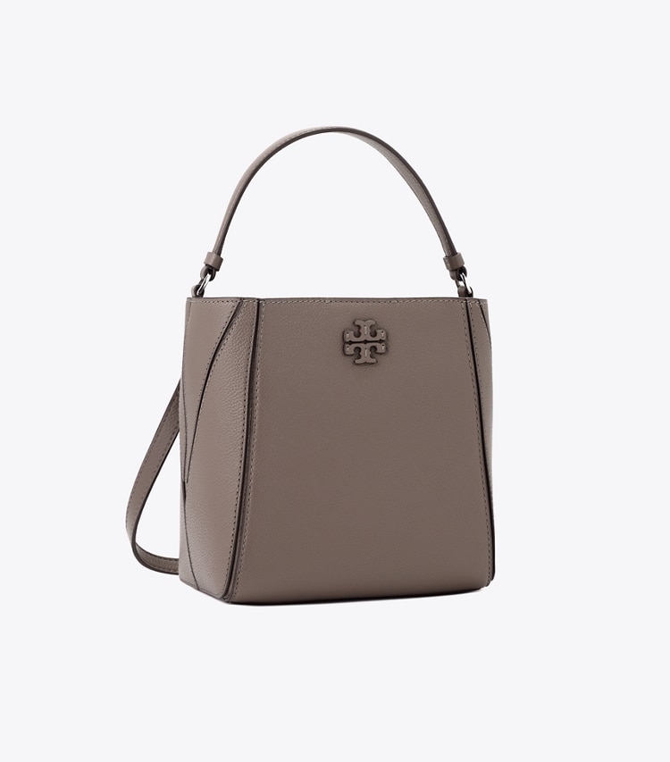 Tory Burch designer クロスボディバッグ マックグロー スモールバケットバッグ in Wild Mushroom angle