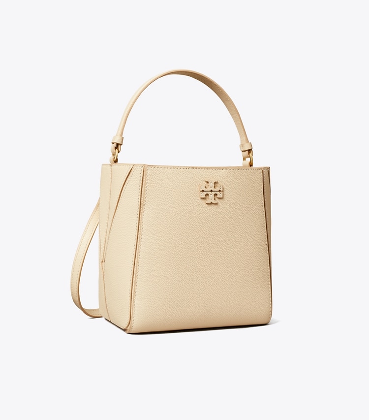 Tory Burch designer crossbody bags Small McGraw Bucket Bag in BRIE angle