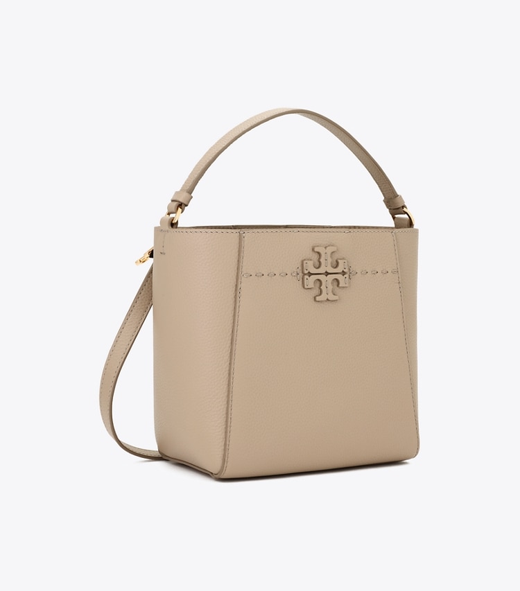 Tory Burch designer クロスボディバッグ マックグロー スモール バケットバッグ in Fresh Clay angle