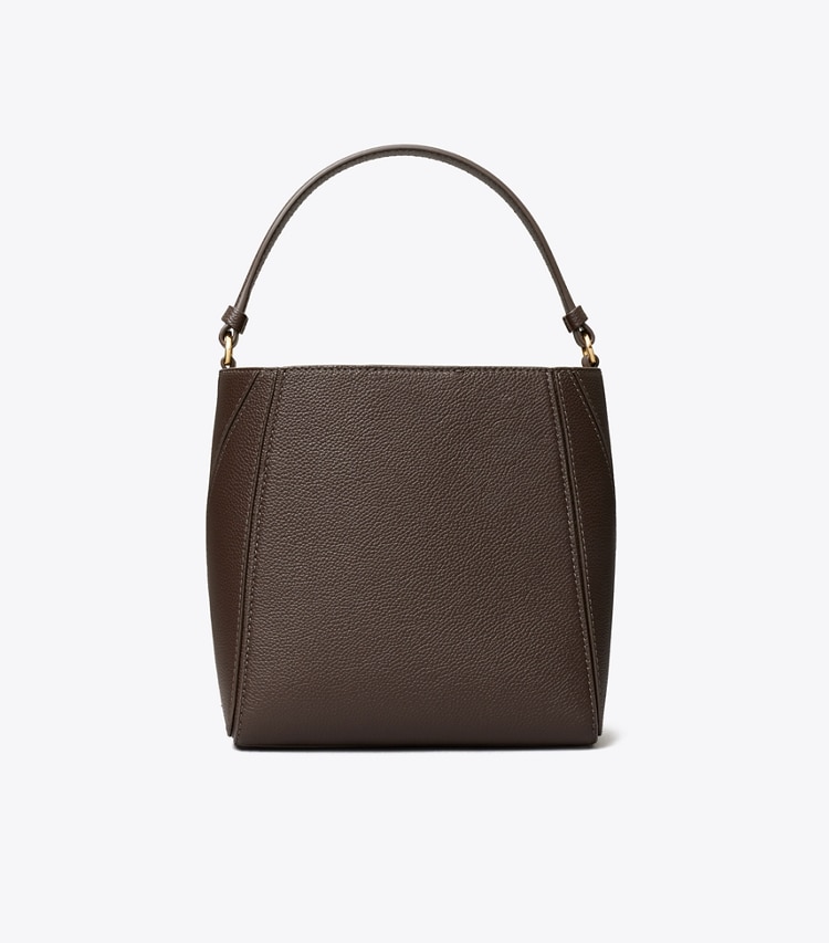 Tory Burch designer クロスボディバッグ マックグロー スモールバケットバッグ in Deep Brown 戻る