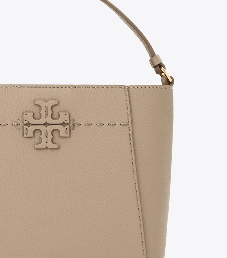 Tory Burch designer クロスボディバッグ マックグロー スモール バケットバッグ in Fresh Clay ディテール