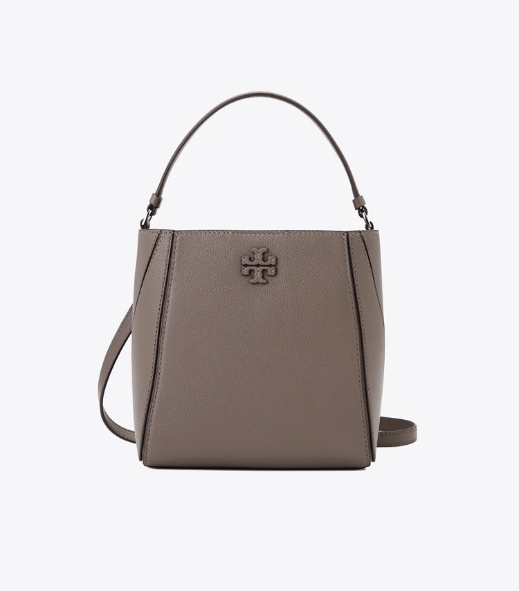 Tory Burch designer クロスボディバッグ マックグロー スモールバケットバッグ in Wild Mushroom front