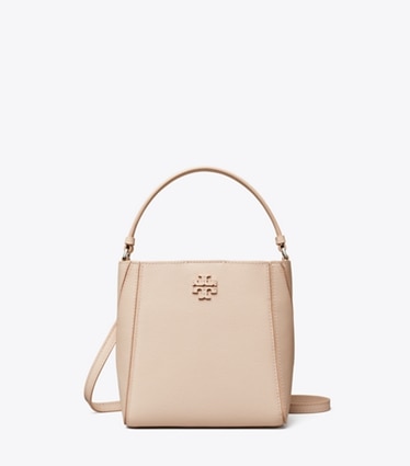Tory Burch designer クロスボディバッグ マックグロー スモールバケットバッグ in Soft Pink front