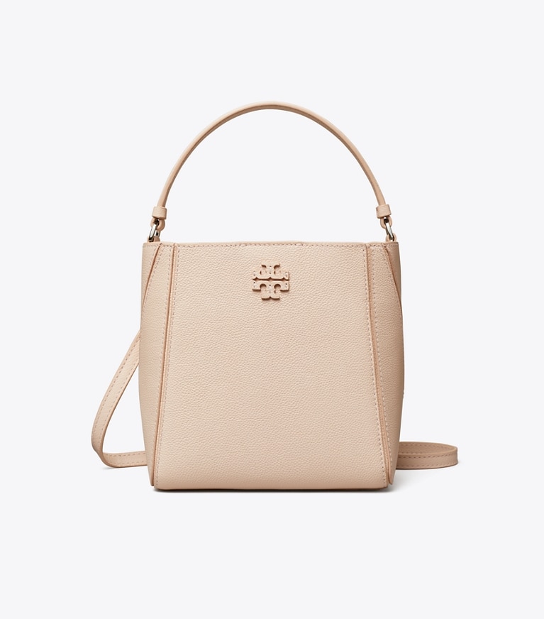 Tory Burch designer クロスボディバッグ マックグロー スモールバケットバッグ in Soft Pink angle