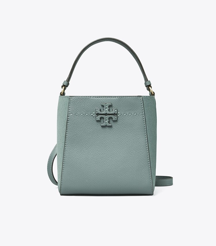 Tory Burch designer crossbody bags Small McGraw Bucket Bag in ARCTIC front