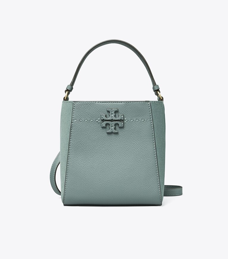 Tory Burch designer crossbody bags Small McGraw Bucket Bag in ARCTIC front