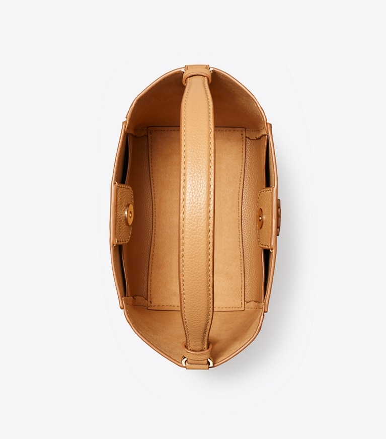 Tory Burch designer crossbody bags Small McGraw Bucket Bag in Tiramisu overhead