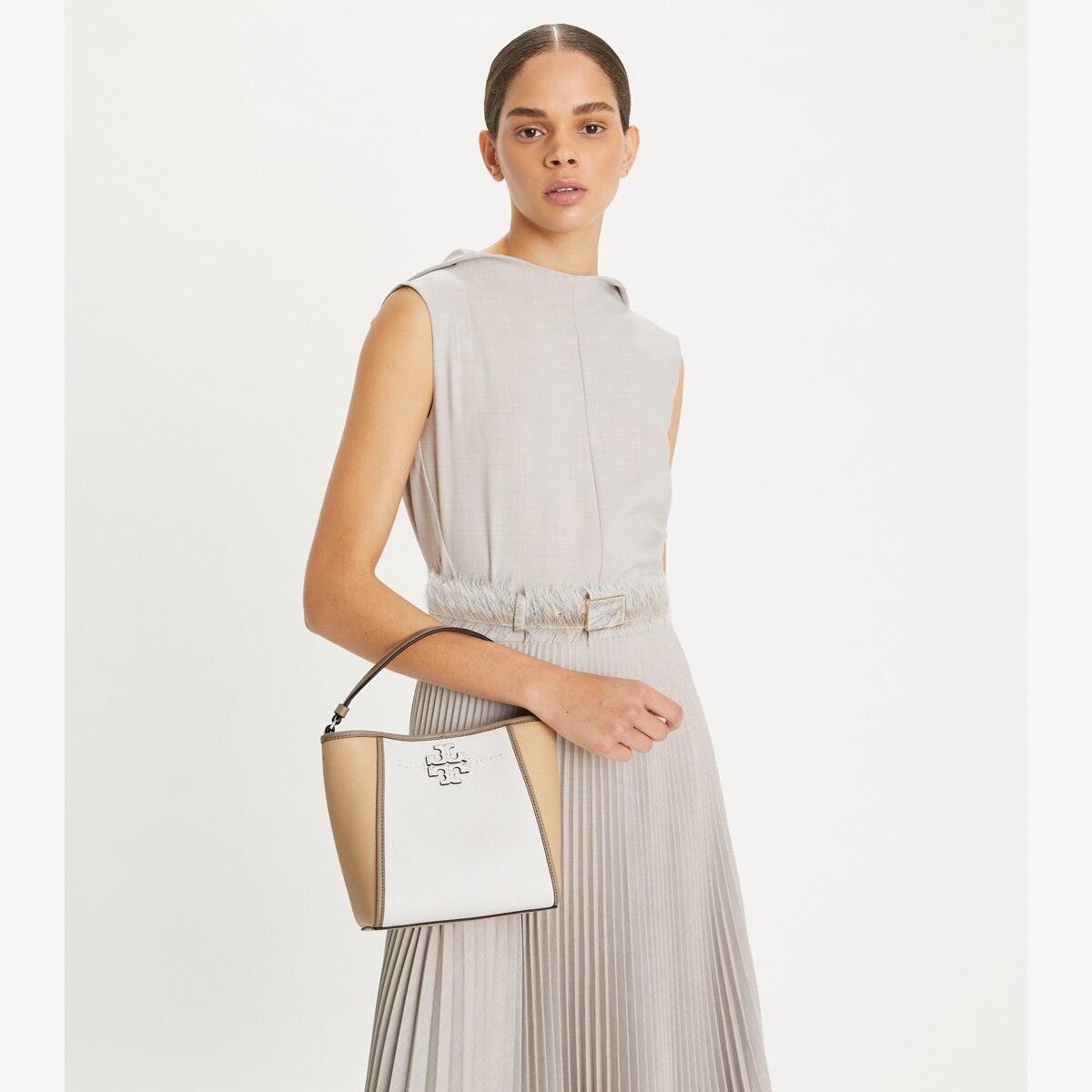 Small McGraw Colorblock Bucket Bag Women s Designer Crossbody Bags Tory Burch