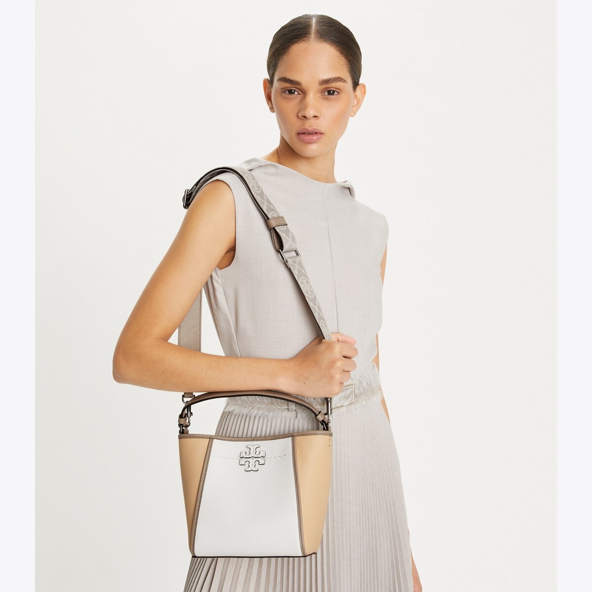 TORY BURCH McGraw pebbled-leather cross-body bag | THE OUTNET