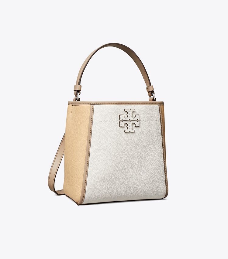 Tory Burch designer crossbody bags Small McGraw Colorblock Bucket Bag in Cirrus Cloud Multi angle