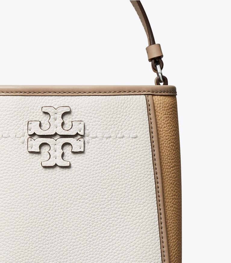 Tory Burch designer crossbody bags Small McGraw Colorblock Bucket Bag in Cirrus Cloud Multi angle