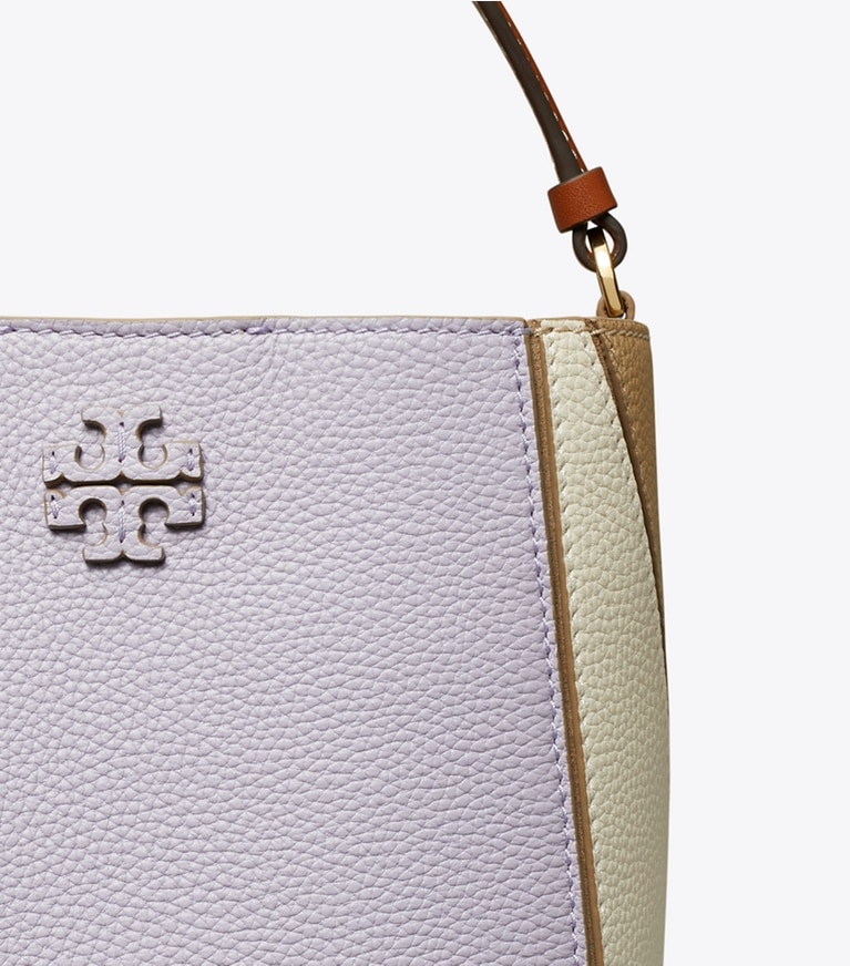 Tory Burch designer クロスボディバッグ マックグロー カラーブロック スモールバケットバッグ in Lilac Multi angle
