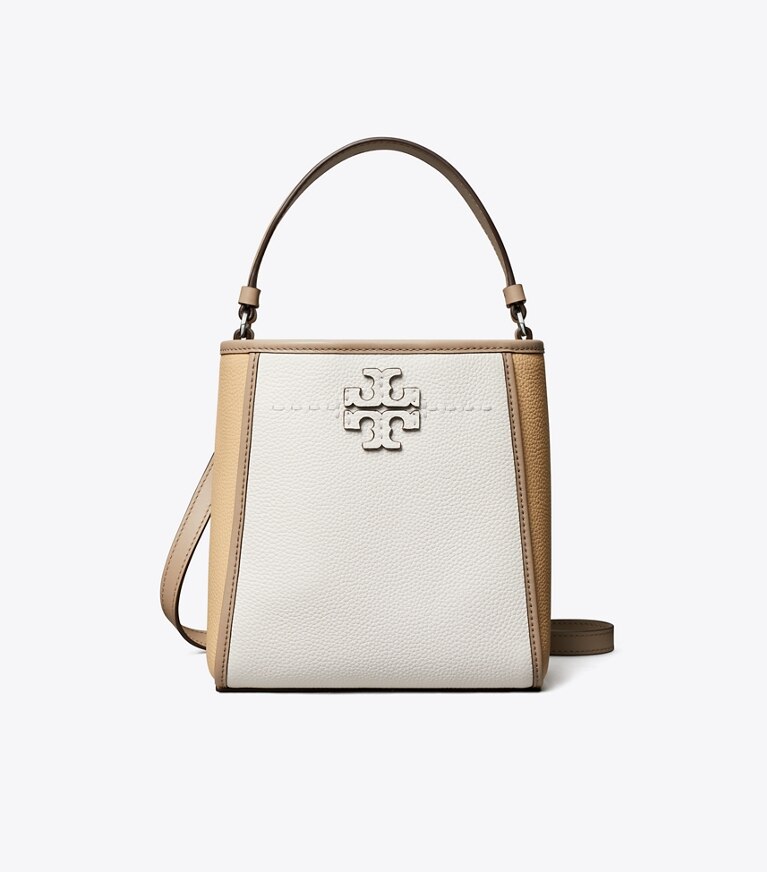 Tory Burch designer crossbody bags Small McGraw Colorblock Bucket Bag in Cirrus Cloud Multi angle
