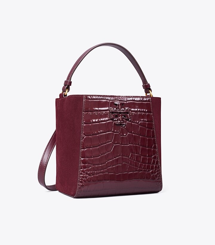 Small McGraw Embossed Bucket Bag: Women's Designer Crossbody Bags | Tory  Burch