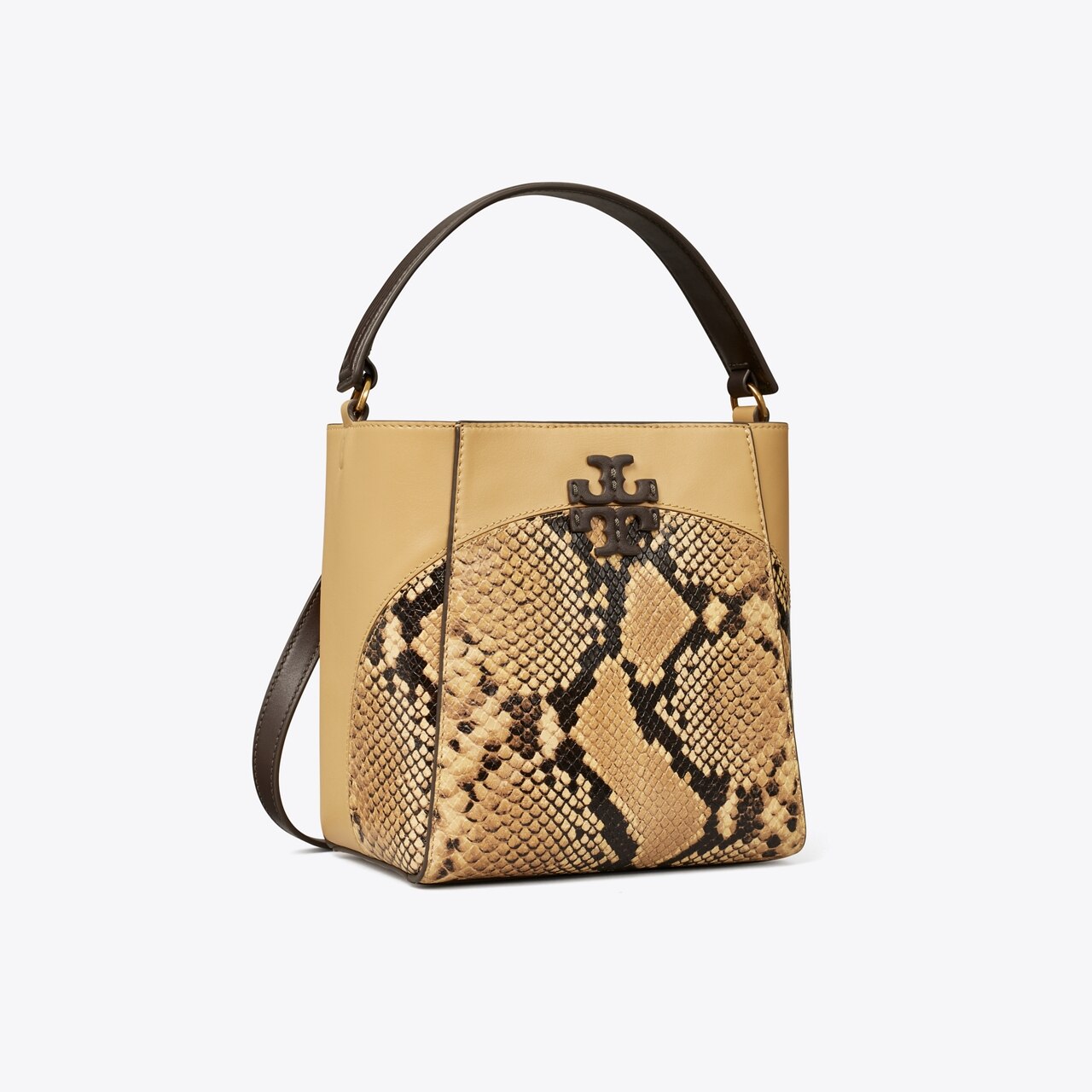 Small McGraw Snake Embossed Bucket Bag: Women's Designer Crossbody