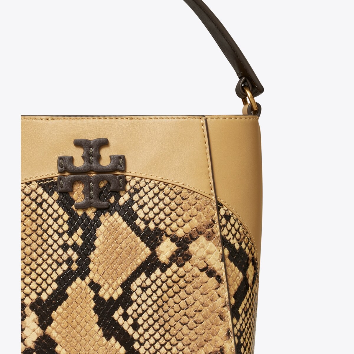 Small McGraw Snake Embossed Bucket Bag: Women's Designer