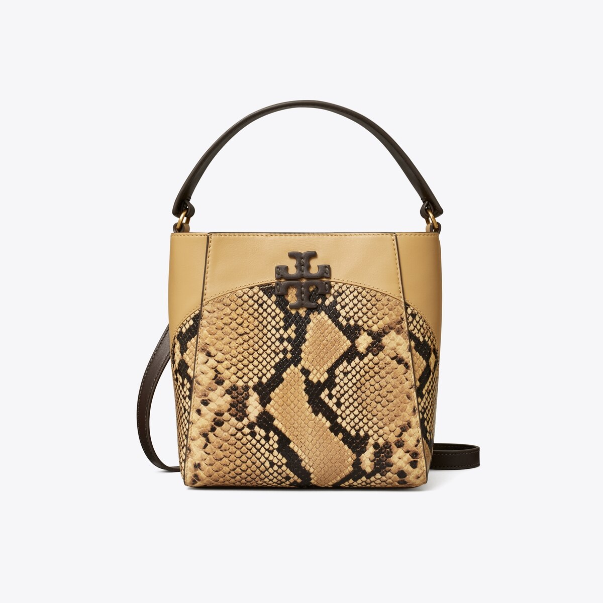 Small McGraw Snake Embossed Bucket Bag: Women's Designer Small McGraw Snake Embossed Bucket Bag: Women's Designer