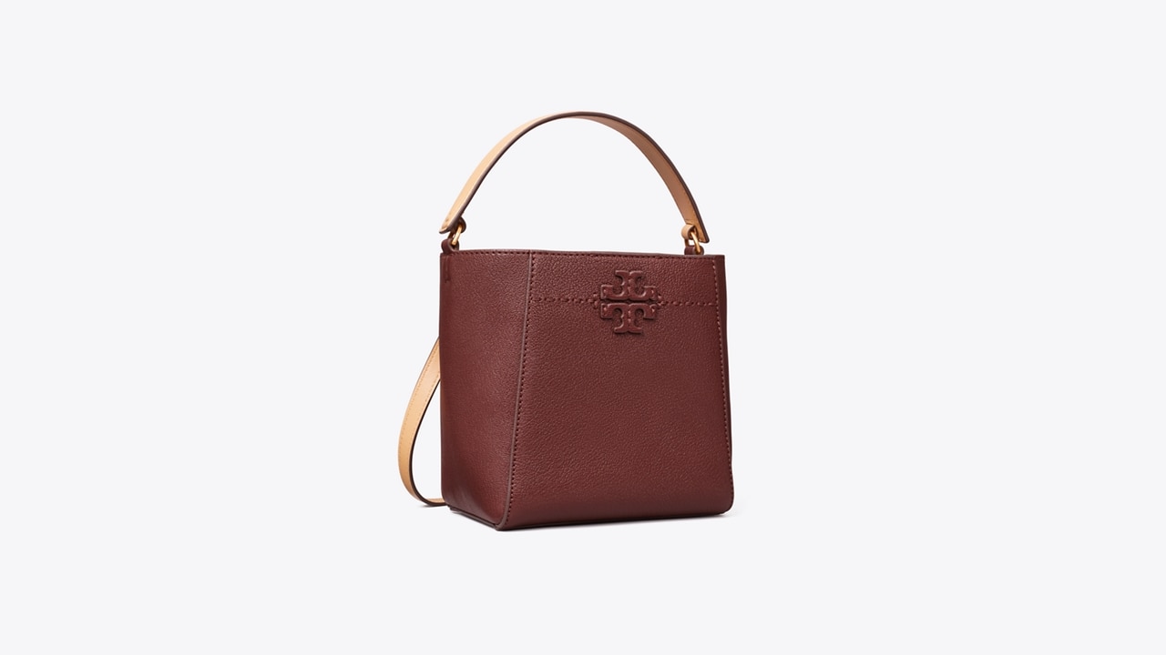 Small McGraw Textured Bucket Bag: Women's Designer Crossbody Bags