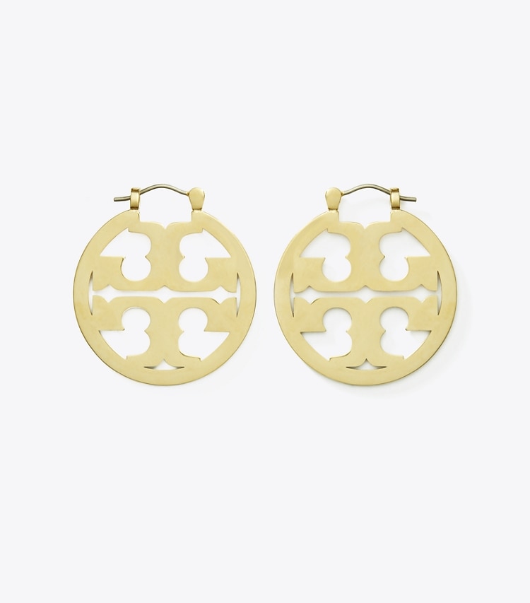 Tory Burch designer earrings Small Miller Hoop Earrings in Tory Gold additional