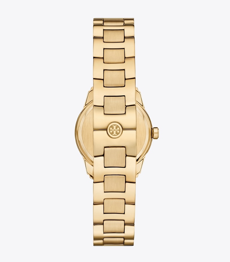 Tory Burch designer strap watches Small Miller Watch in IVORY/PALE GOLD front