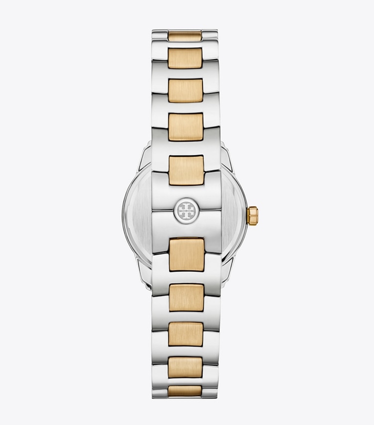 Tory Burch designer strap watches Small Miller Watch in IVORY/TWO-TONE back