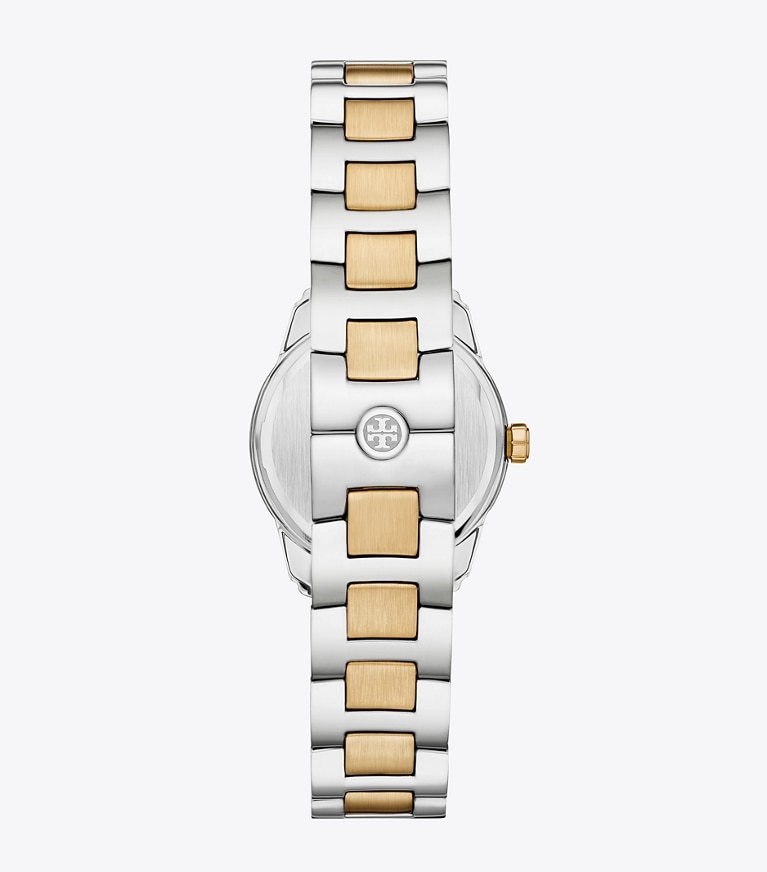 Tory Burch designer strap watches Small Miller Watch in IVORY/TWO-TONE front