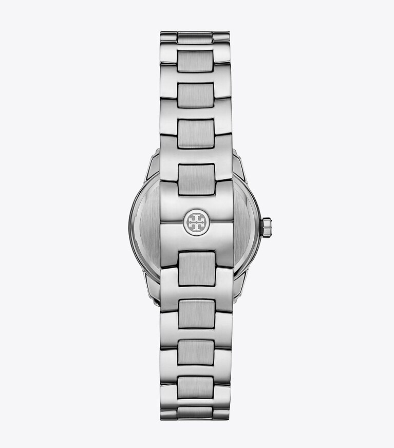 Tory Burch designer strap watches Small Miller Watch in LIGHT BLUE/SILVER front
