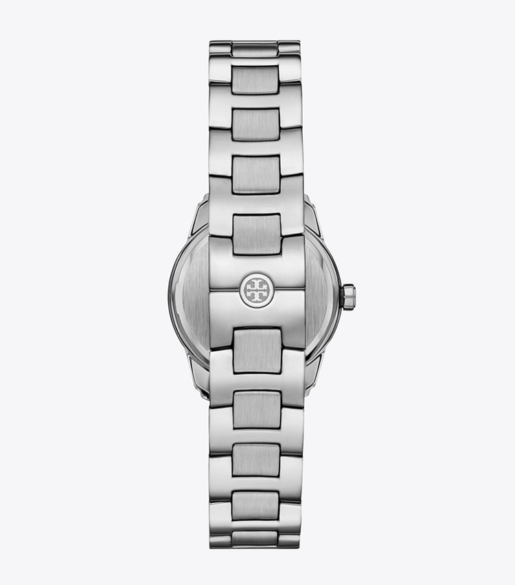 Tory Burch designer strap watches Small Miller Watch in LIGHT PINK/SILVER back