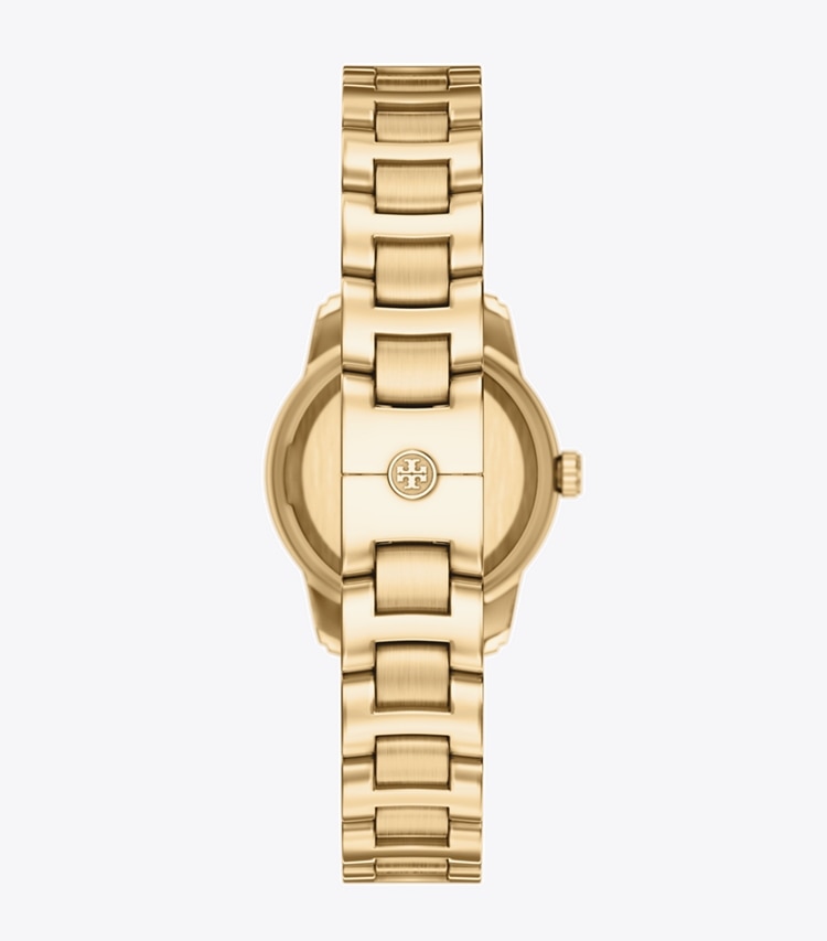 Tory Burch designer strap watches Small Miller Watch in BLUE/PALE GOLD back