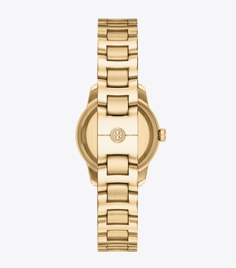 Tory Burch designer strap watches Small Miller Watch in BLUE/PALE GOLD back