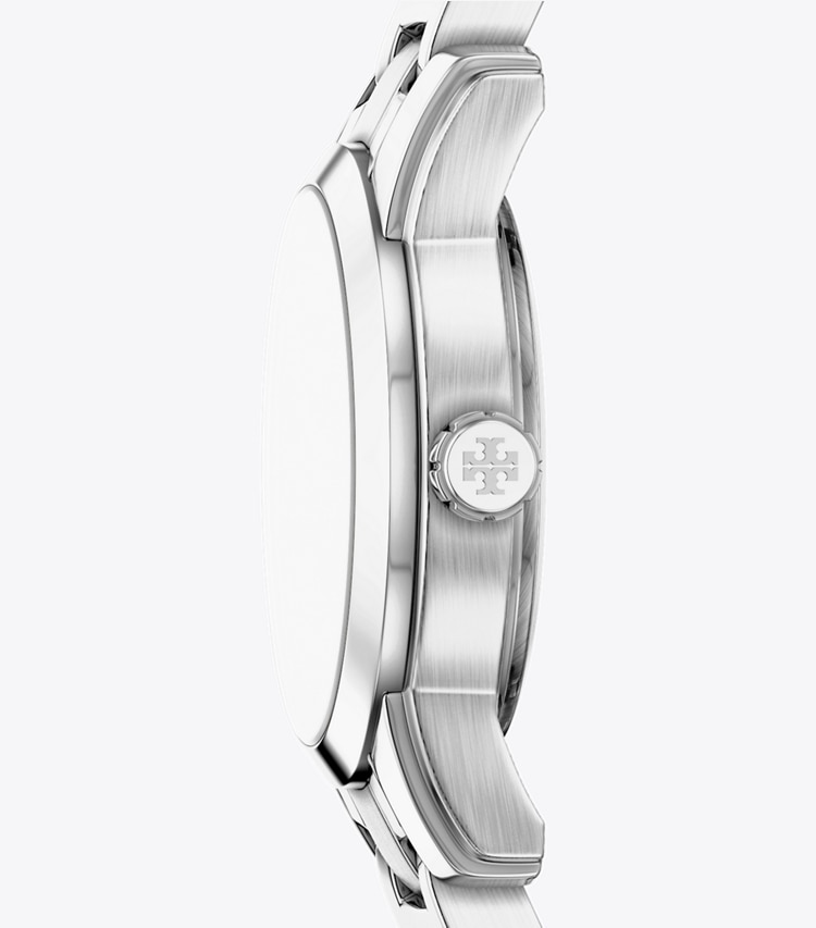 Tory Burch designer ストラップウォッチ ミラー スモール ウォッチ in IVORY/SILVER side