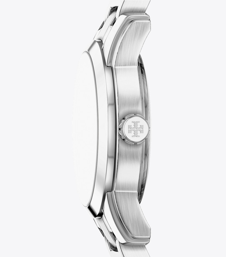 Tory Burch designer ストラップウォッチ ミラー スモール ウォッチ in IVORY/SILVER side