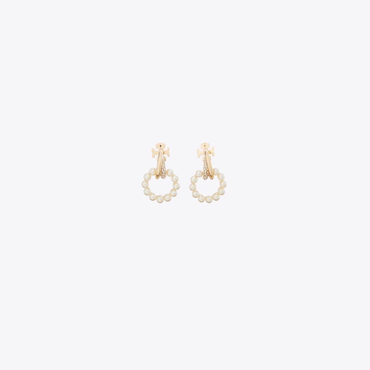Small Moondance Pearl Doorknocker Earrings: Women's Designer Earrings ...