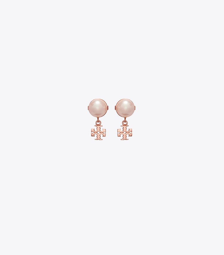 Tory Burch designer イヤリング＆ピアス ムーンダンス スモール スタッドピアス in Rose Gold / Pink front
