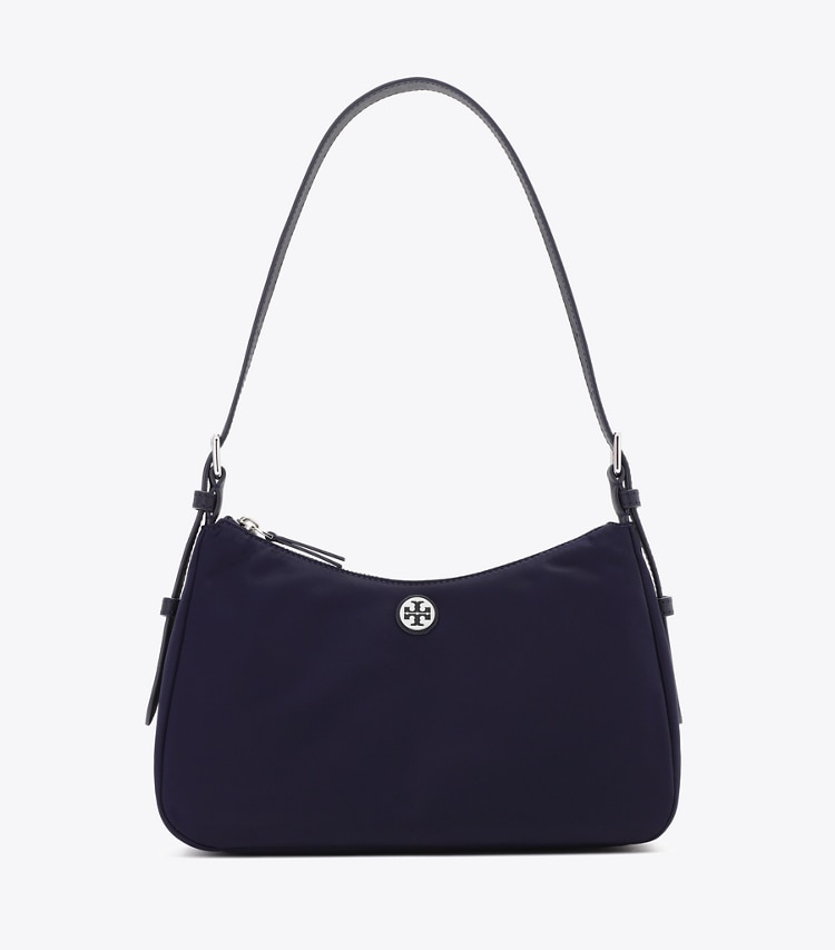 Tory Burch designer ショルダーバッグ ナイロン ジップトップ スモール ショルダーバッグ in Tory Navy front