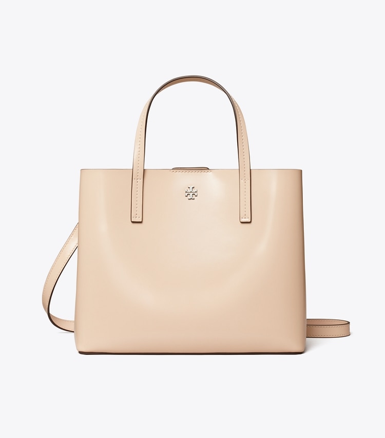 Tory Burch designer tote bags Small Patent Leather Tote in Soft Pink front