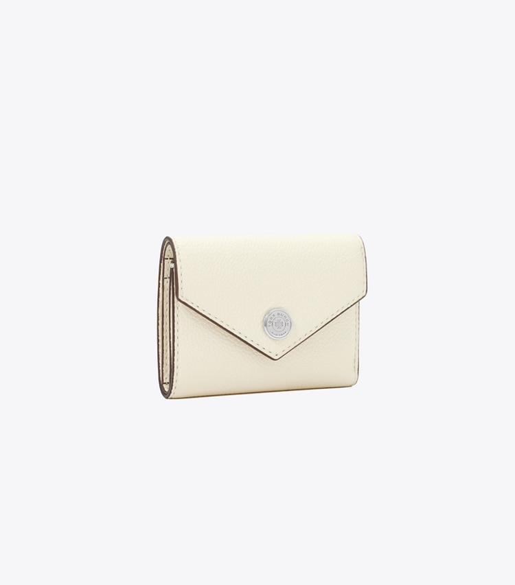 Tory Burch designer 財布 ペブル スモール エンベロープウォレット in Warm White angle