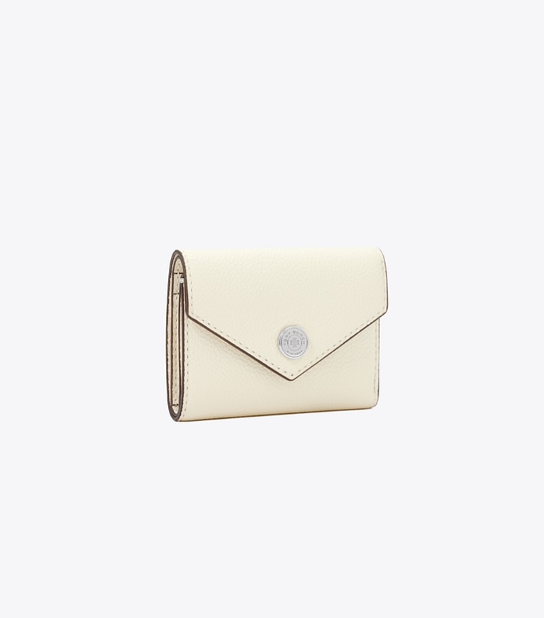 Tory Burch designer 財布 ペブル スモール エンベロープウォレット in Warm White angle