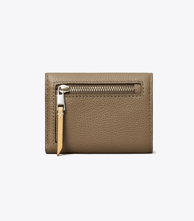 Tory Burch designer wallets Small Pebble Envelope Wallet in Wild Mushroom back